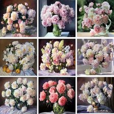 Схема вышивки «Пионы»