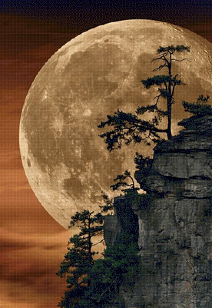 Красавица луна - пейзажи, луна, природа - предпросмотр