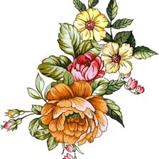 Схема вышивки «Цветы»