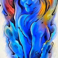 Схема вышивки «Лев»