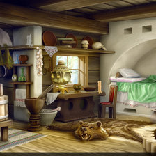 Схема вышивки «убранство лесного домика»