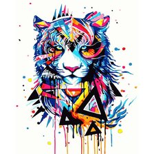 Схема вышивки «тигр»