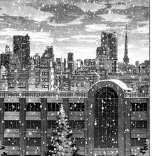 Схема вышивки «монохром пейзаж»