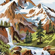 Схема вышивки «Горы»