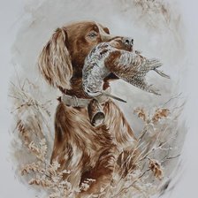 Схема вышивки «Охота.»