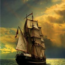 Схема вышивки «Корабль»