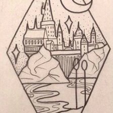 Схема вышивки «Хонвартс»