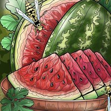 Схема вышивки «Арбузик»