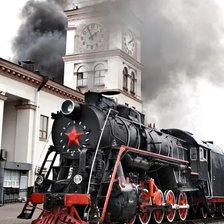 Схема вышивки «Паровоз»