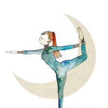 Схема вышивки «bailarina i lluna»