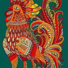 Схема вышивки «Петух»