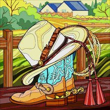 Схема вышивки «Ковбой»