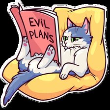 Схема вышивки «Коварные планы. Котик»