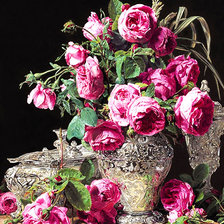 Розы в серебре