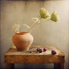 Схема вышивки «Натюрморт с вишнями»