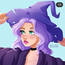 Схема вышивки «ведьма»