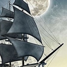 Схема вышивки «Парусник»