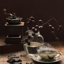 Схема вышивки «Черный кофе»