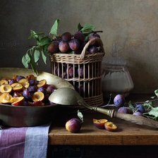 Схема вышивки «Сливы»