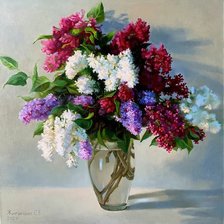 Схема вышивки «Сирень»