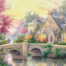 Схема вышивки «Сказочный домик»