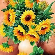 Схема вышивки «Подсолнухи»