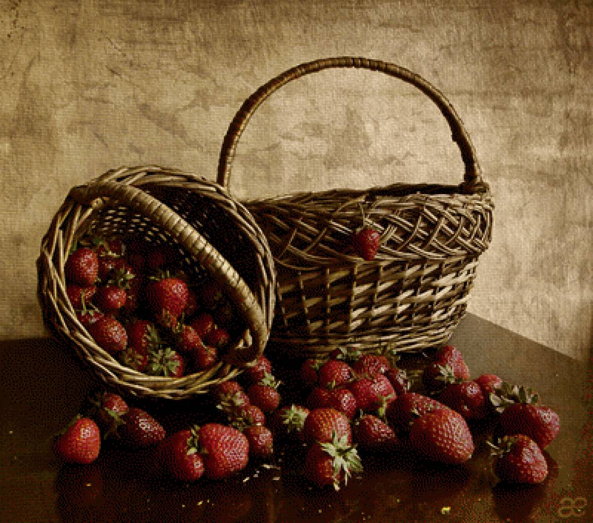 Клубника - клубника, корзина, ягода, натюрморт - предпросмотр