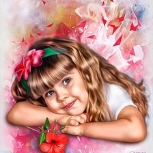 Схема вышивки «Девочка»