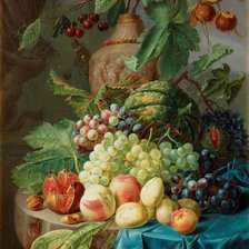 Схема вышивки «Натюрморт с фруктами. Худ. Арнольдус Блумерс»