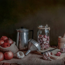 Схема вышивки «Лук и чеснок»