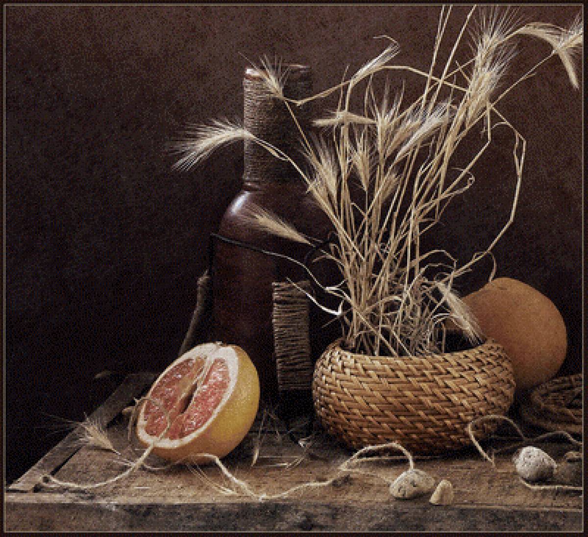 Натюрморт - натюрморт, колоски - предпросмотр