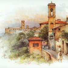 Схема вышивки «Старый город»