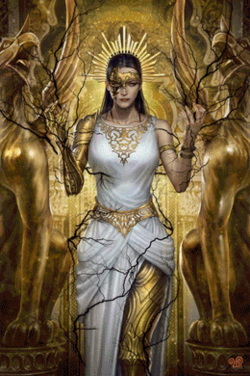 Жрица - фантастика, жрица, портрет, девушка, египет, фэнтези, любовь - предпросмотр
