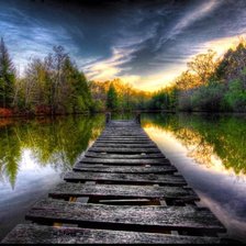 Схема вышивки «Деревянный пирс»