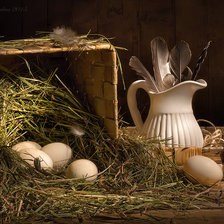 Схема вышивки «Утро в курятнике»