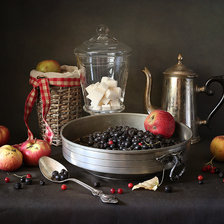 Схема вышивки «Чёрная смородина»