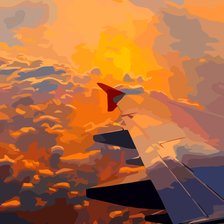 Схема вышивки «вид из самолета»