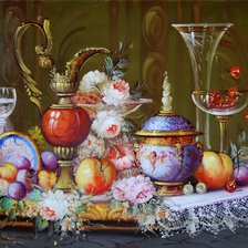 Схема вышивки «Натюрморт. Худ. Роберто Мишель»