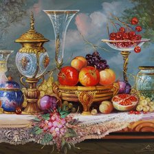 Схема вышивки «Натюрморт. Худ. Роберто Мишель»