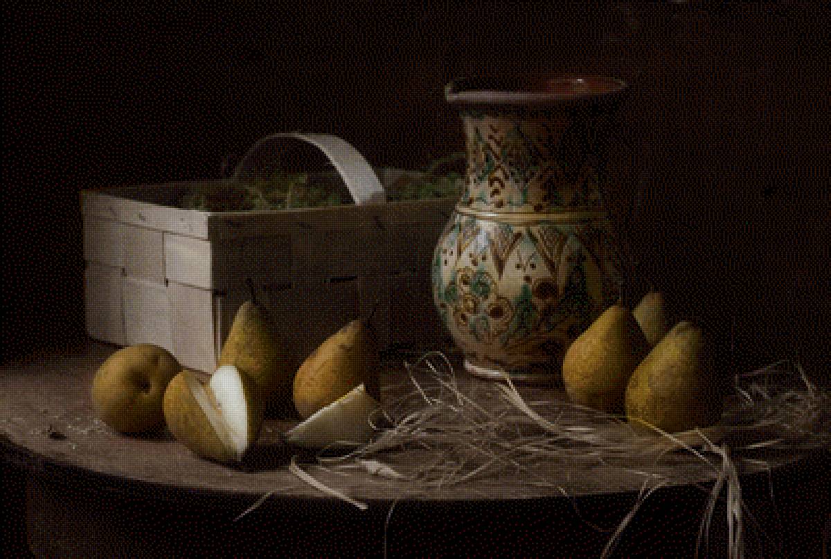 Груши - кувшин, натюрморт, груши - предпросмотр