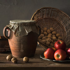 Схема вышивки «Яблоки и орехи»