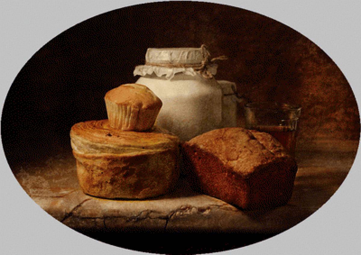 Натюрморт - натюрморт, кухня, хлеб - предпросмотр