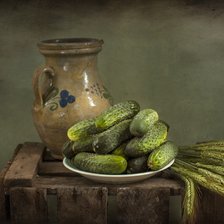 Схема вышивки «Огурцы»