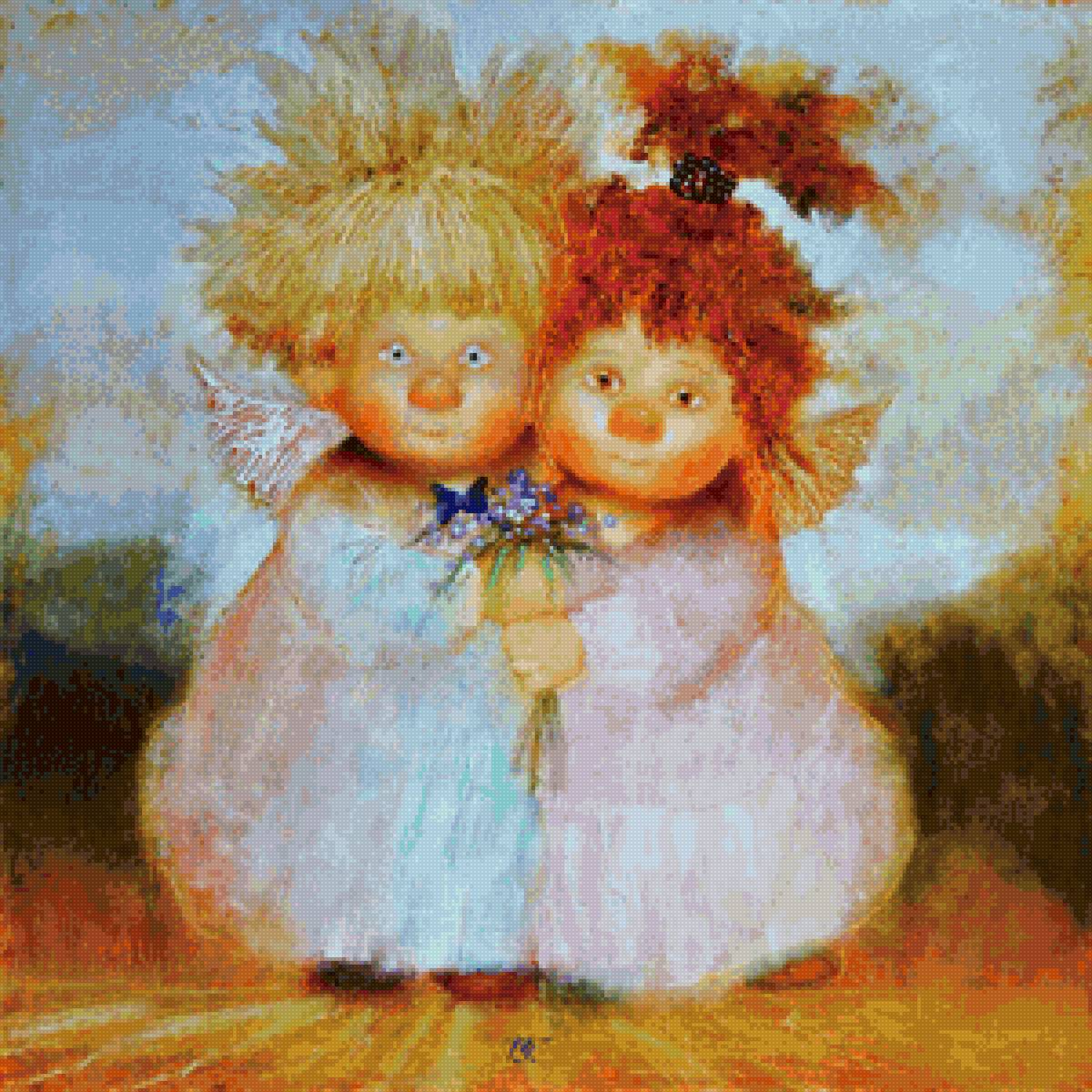 венчальные ангелы - ангелы, домовята - предпросмотр