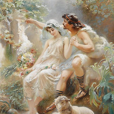 Схема вышивки «Туалет Венеры.»