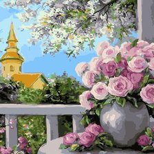 Схема вышивки «Розы.»