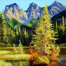 Схема вышивки «Пейзаж.»