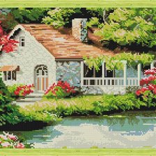 Схема вышивки «пейзаж.»