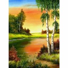 Схема вышивки «Пейзаж.»