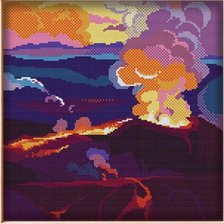 Схема вышивки «вулкан»